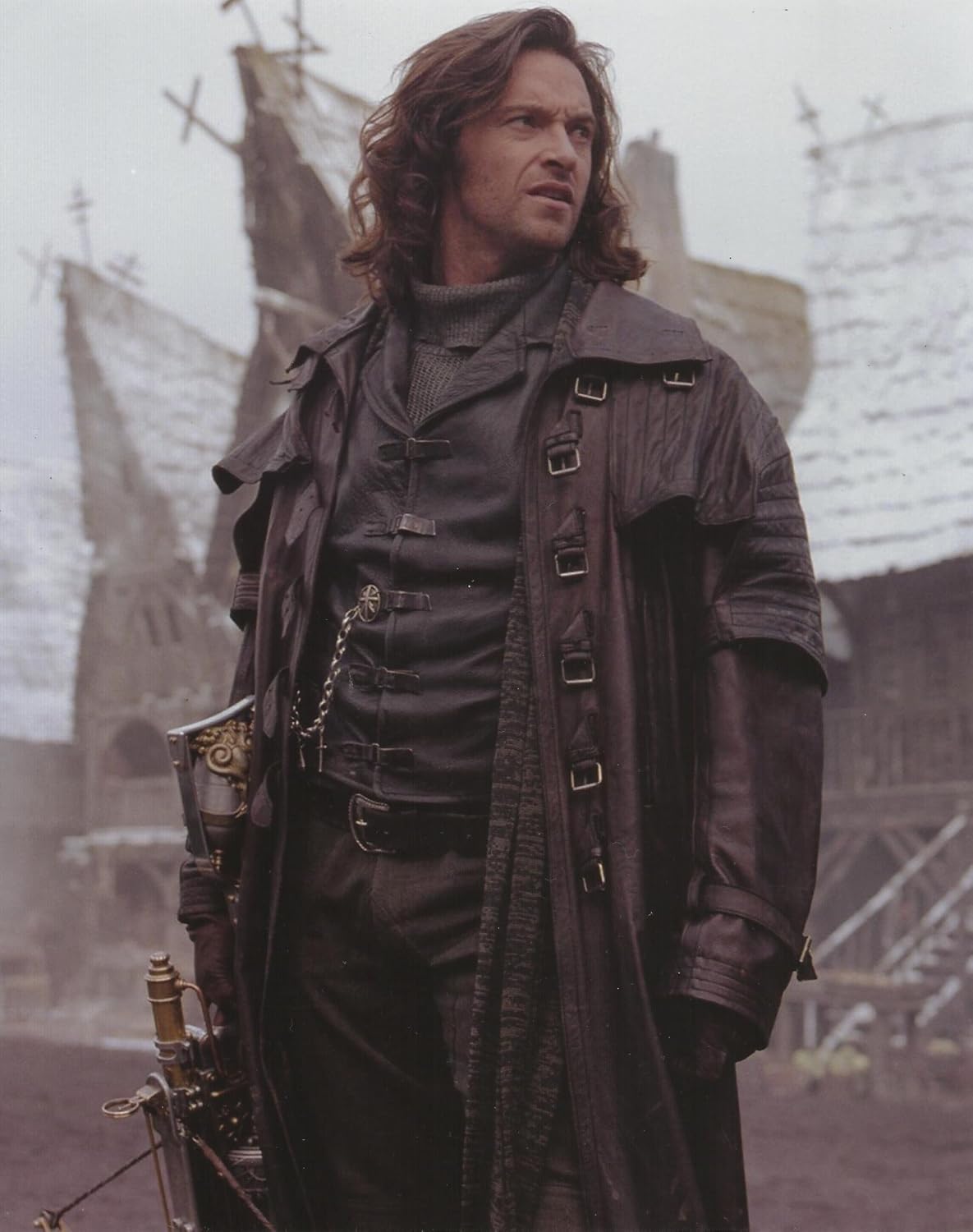 Van Helsing Hugh Jackman In Transylvania In Coat 8x10 Photo At