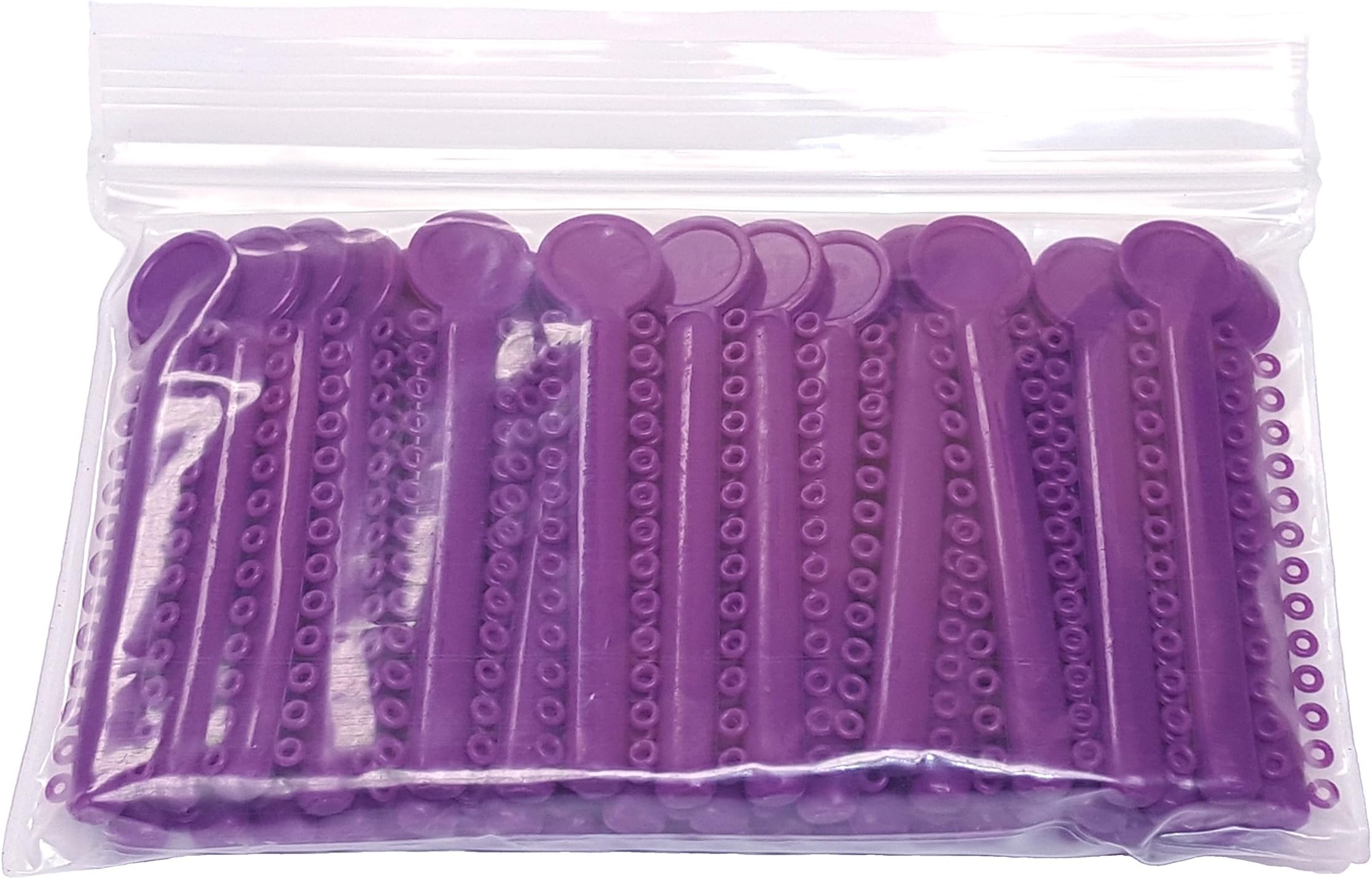 OrthoExtent Orthodontic Ligature Ties, Purple, 1040 Ties per Bag