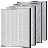 4 Pack HE401 Filter Replacement for Shark Purifier 4 Compatible with Shark HE401 HE402 HE402AMZ HE405 HE400, HE4FKPET H13 True HEPA Filter