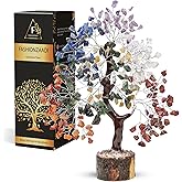 FASHIONZAADI Crystal Tree of Life 7 Chakra Healing Crystal Trees for Home Decor, Office Desk Decor Handmade Bonsai Trees for Positive Energy, Money, Good Luck Birthday Gifts for Women, Mom
