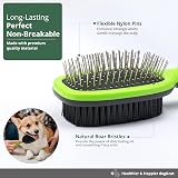 PET Seeker Double Sided Dog Brush Anti Slip Handle Free Cleaning Tool view 6