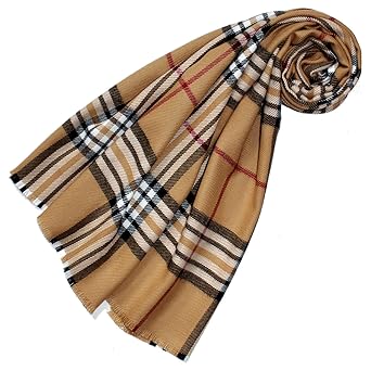 Lorenzo Cana - Eleganter Damen Schal mit Wolle Made in Germany Hergestellt in Deutschland Winterschal Kariert Check gewebt Ca