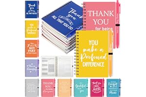 20 Pcs Employee Appreciation Gifts Bulk Inspirational Ballpoint Pens with Motivational Spiral Notebooks Thank You Gifts for C