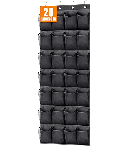 ISSLO Clear Over Door Shoe Organizer Hanging Shoe Storage Rack 28