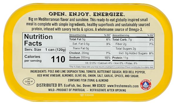 FRESHE SICILIAN CAPONATA TUNA MEAL, 4.25 OZ