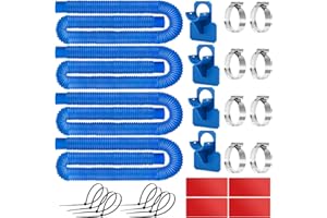 BTANADI Replacement Pool Hoses for Above Ground Pools 1 1/4, 59" Long Filter Pump Hose, 4 Packs Pool Pump Hose with 4 Hose Holders and 8 Metal Clamps (Blue)