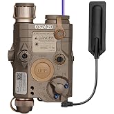 Laser PEQ-15S Pro UHP Pour Airsoft - Laser Bleu Visible + IR + LED Blanche - Noir