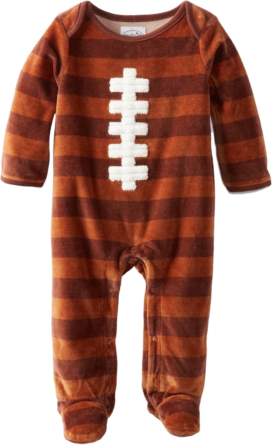 Mud Pie BabyBoys Newborn Velour Football One Piece Infant And Toddler Bodysuits