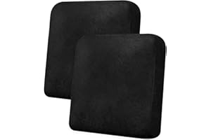 Imnopqr Loveseat Cushion Covers Leather-Look 2PC Stretch Love Seat Slipcover Sets for Living Room Individual Couch Seat Protector, Pet-Friendly, Non-Slip, Easy Fit - Black