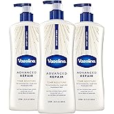 Vaseline Advanced Repair Body Lotion for Dry Skin, Unscented 20.3oz 3ct | Body moisturizer delivers 72HR moisture with Vaseline Jelly &amp; Ultra-Hydrating Lipids to help restore skin's moisture barrier