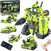 STEM Building Kits for Kids 6-14, 5in1 App & Remote Control STEM F1/Tank/Car/Robot Building Toys, Formula 1 Model Car Kits, 636 Pcs Educational Building Sets for Kid, Erector Sets Gifts for Boys Girls