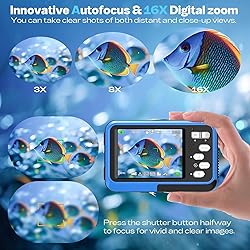 Underwater Camera, UHD 4K 48MP Autofocus Waterproof