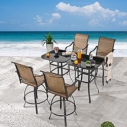 Festival Depot 6pcs Patio Dining Set Bar Height