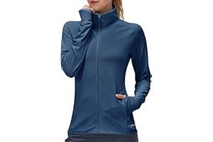 KPSUN Women's UPF 50+ UV Sun Protection Clothing Long Sleeve Athletic Hiking Shirts Lightweight SPF Zip Up Outdoor Jacket