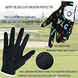 FINGER TEN Kids Golf Gloves All Weather Left Right Pair Small Black view 3