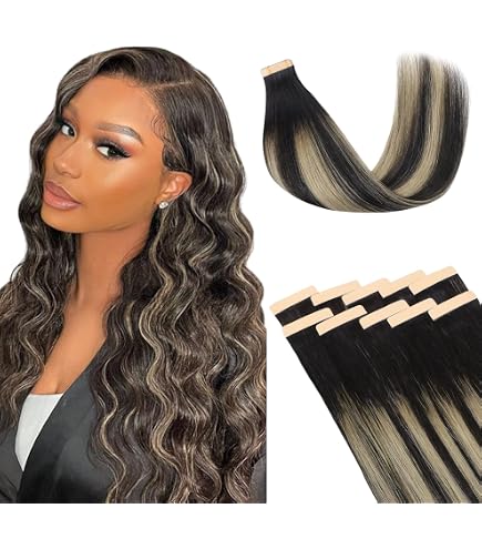 Amazon.com : LUVME Invisible Tape in Hair Extensions Human  display picture 3