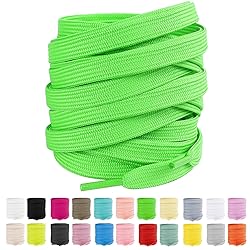LUOFMISS 2 Pairs Flat Shoe Laces 5/16" Athletic