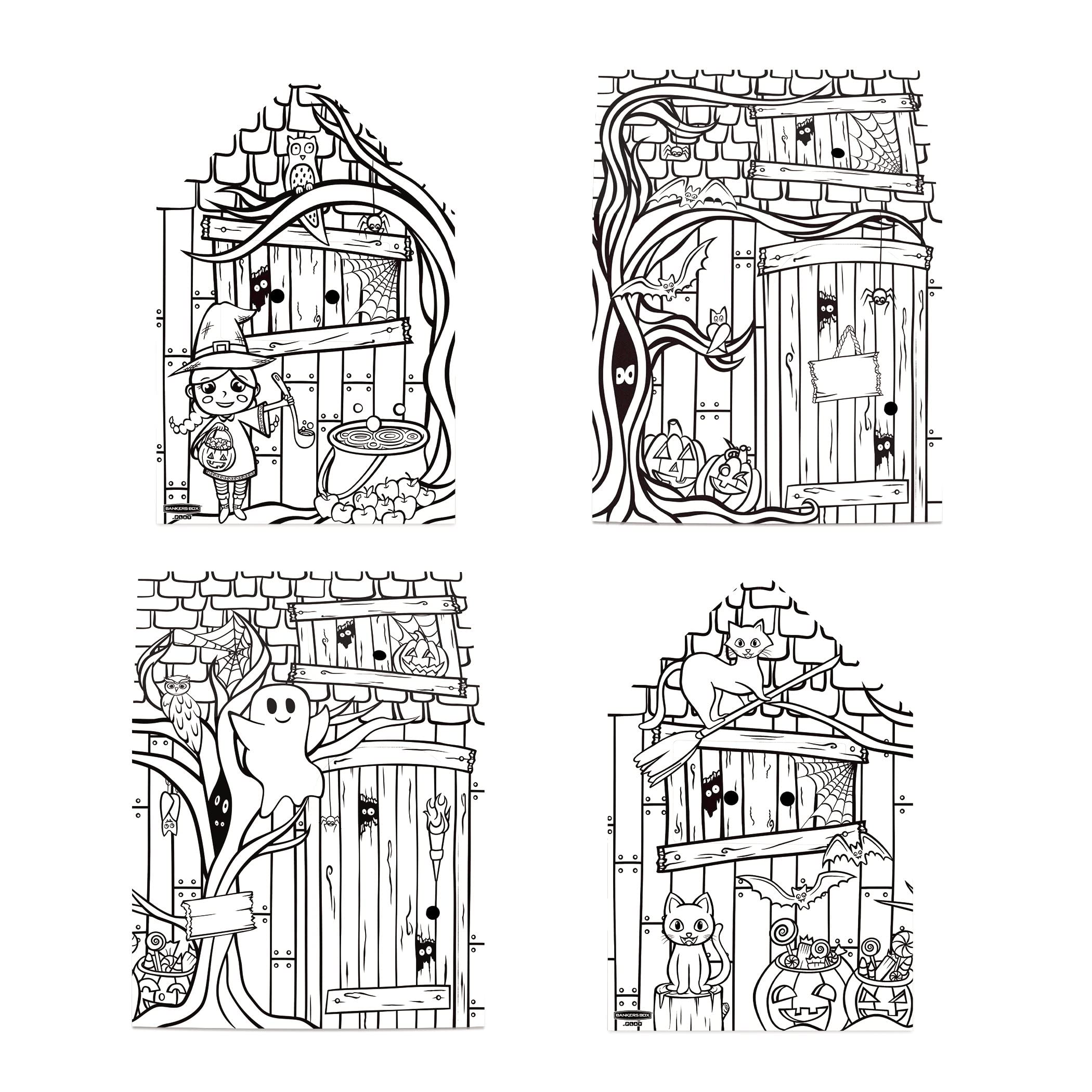 Bankers Box at Play Color in Halloween Playhouse, Cardboard Playhouse and Life Size Craft Activity for Kids and Families
