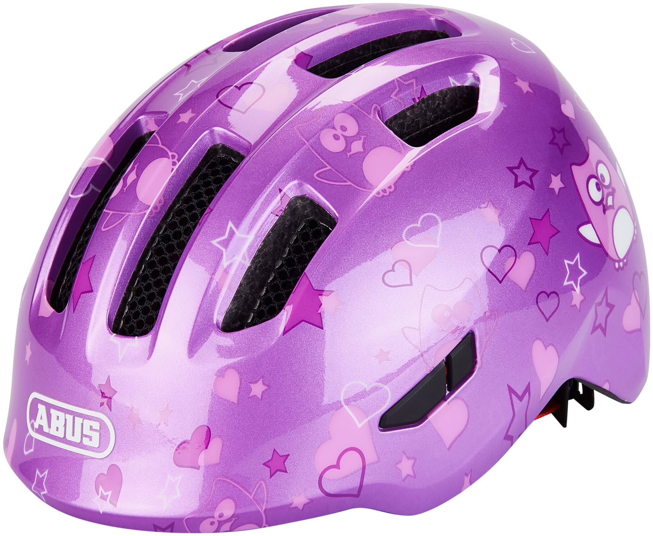 ABUS Smiley 3.0 children's helmet - bike helmet with a low fit, child-friendly designs & space for a pigtail - for girls and boys
