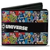 Buckle-Down DC Comics Wallet, Bifold, Villains Of the Dc Universe Character Blocks Black White, Vegan Leather