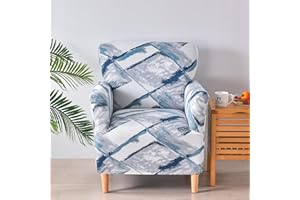 LiveGo Stretch Mid Century Modern Armchair Slipcover 1-Piece Accent Chair Covers with Arms Soft Chair Slipcovers for Living Room Armchair Furniture Protector Office Reception Reading Sofa