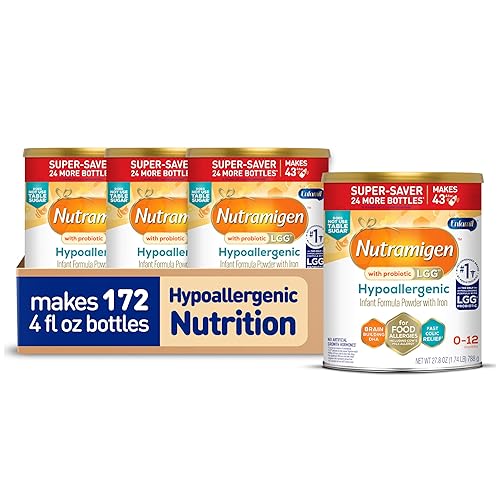 Enfamil Nutramigen Hypoallergenic Baby Formula with Iron, Lactose Free,  Colic Relief from Cow's Milk Allergy Starts in 24 Hours, Brain Building  DHA,