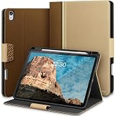 KingBlanc PU Leather Case for iPad Air 11-inch M4/M3/M2 (2026/2025/2024) | iPad Air 5th/4th Gen 10.9" Book-Style Cover with Pencil Holder, Auto Wake/Sleep, Multi-Angle Viewing/Typing Stand, Beige