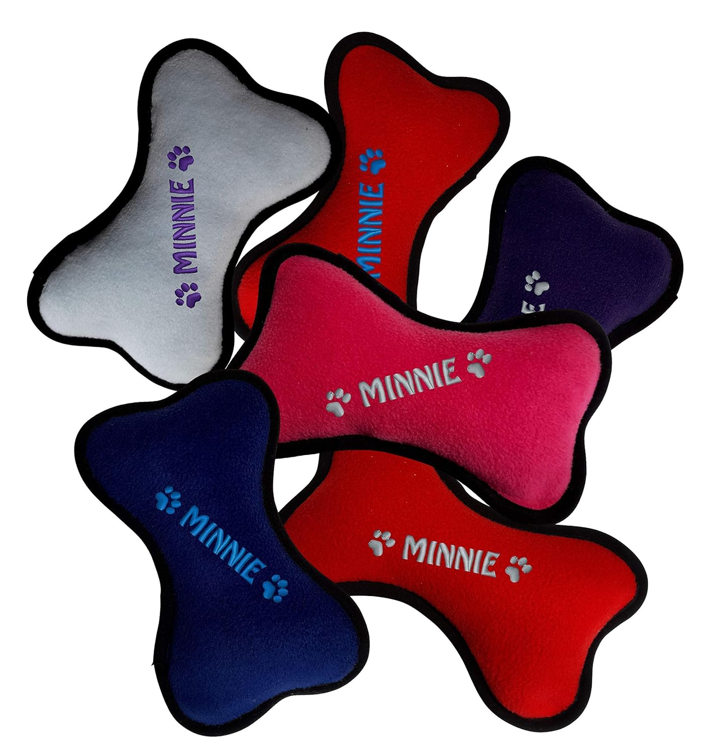 Personalised Plush Dog Bone Toy Various Colours Amazon.co.uk