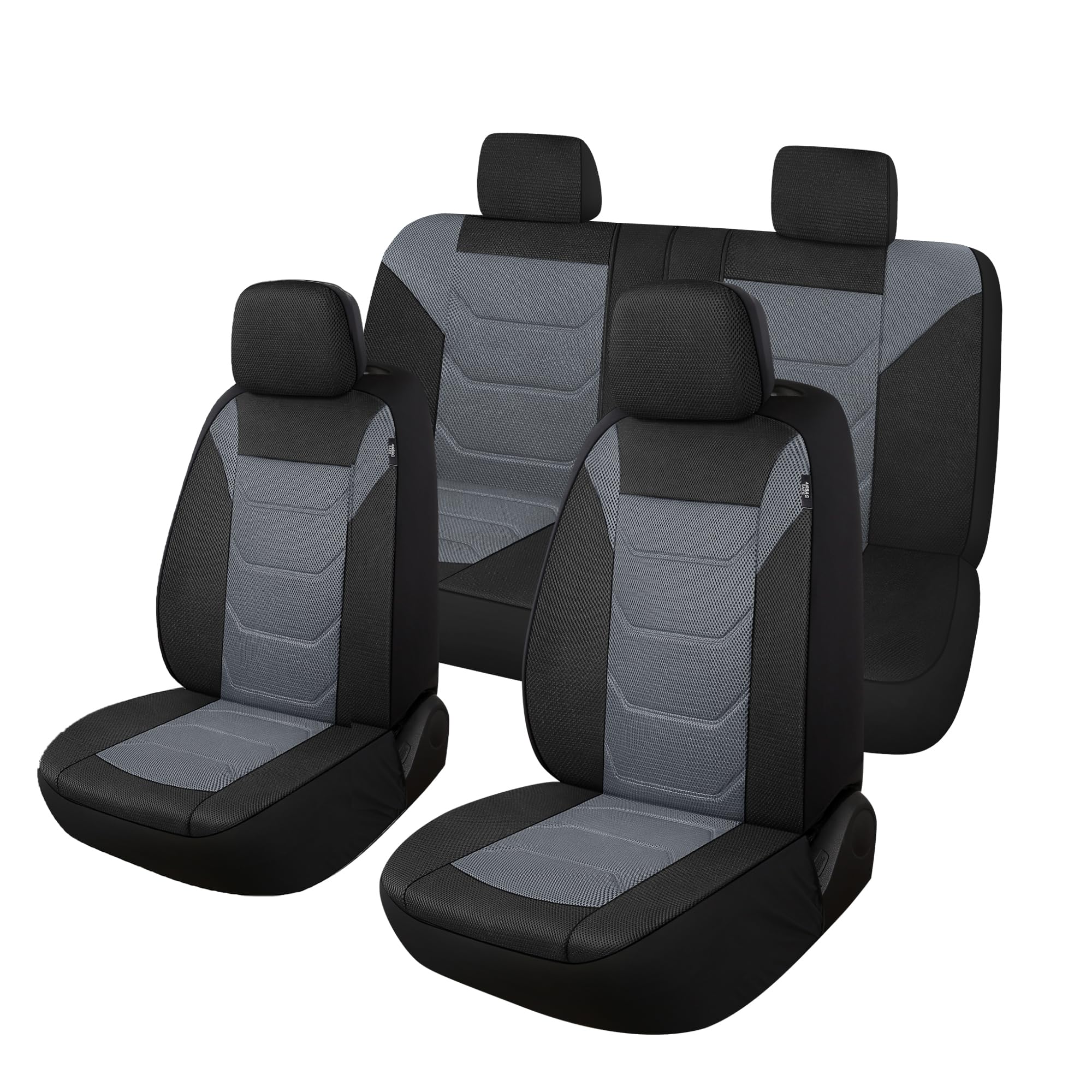 Photo 1 of Pariiaotin 3D Air Mesh Car Seat Cover Full Sets Washable and Breathable Premium Cloth Automotive Vehicle Seat Covers for Cars Interior, Universal Fit for Most Cars, Sedan, Truck, SUV(Black/Gray)