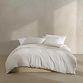 Calvin Klein - Queen Duvet Cover Set, Soft Textured Bedding with Hidden Button Closure, Lightweight for Year Round Comfort, 3 Piece Bed Set with Matching Pillowcases (Seersucker Beige)