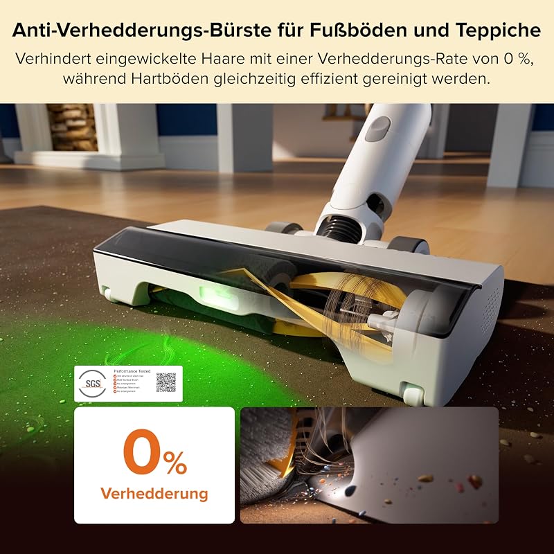 H60 Hub Akku Staubsauger mit Absaugstation, 27000Pa/300W/60 Min