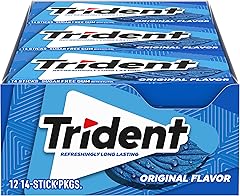 Trident Original Flavor Sugar-Free Chewing Gum, 12 Packs of 14 Pieces (168 Total Pieces)