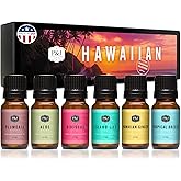 P&J Trading Fragrance Oil Hawaiian Set | Hibiscus, Island Life, Hawaiian Ginger, Tropical Breeze, Plumeria, Aloe Scents for Candle Making, Freshie, Soap Making Supplies, Diffuser Oil Scents