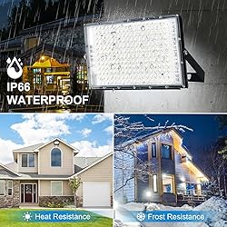 CREATESTAR LED Flood Lights Outdoor, 150W 15000LM