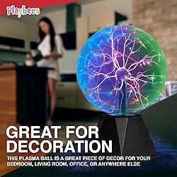 7-Inch Colorful Plasma Ball – Tesla Coil Globe
