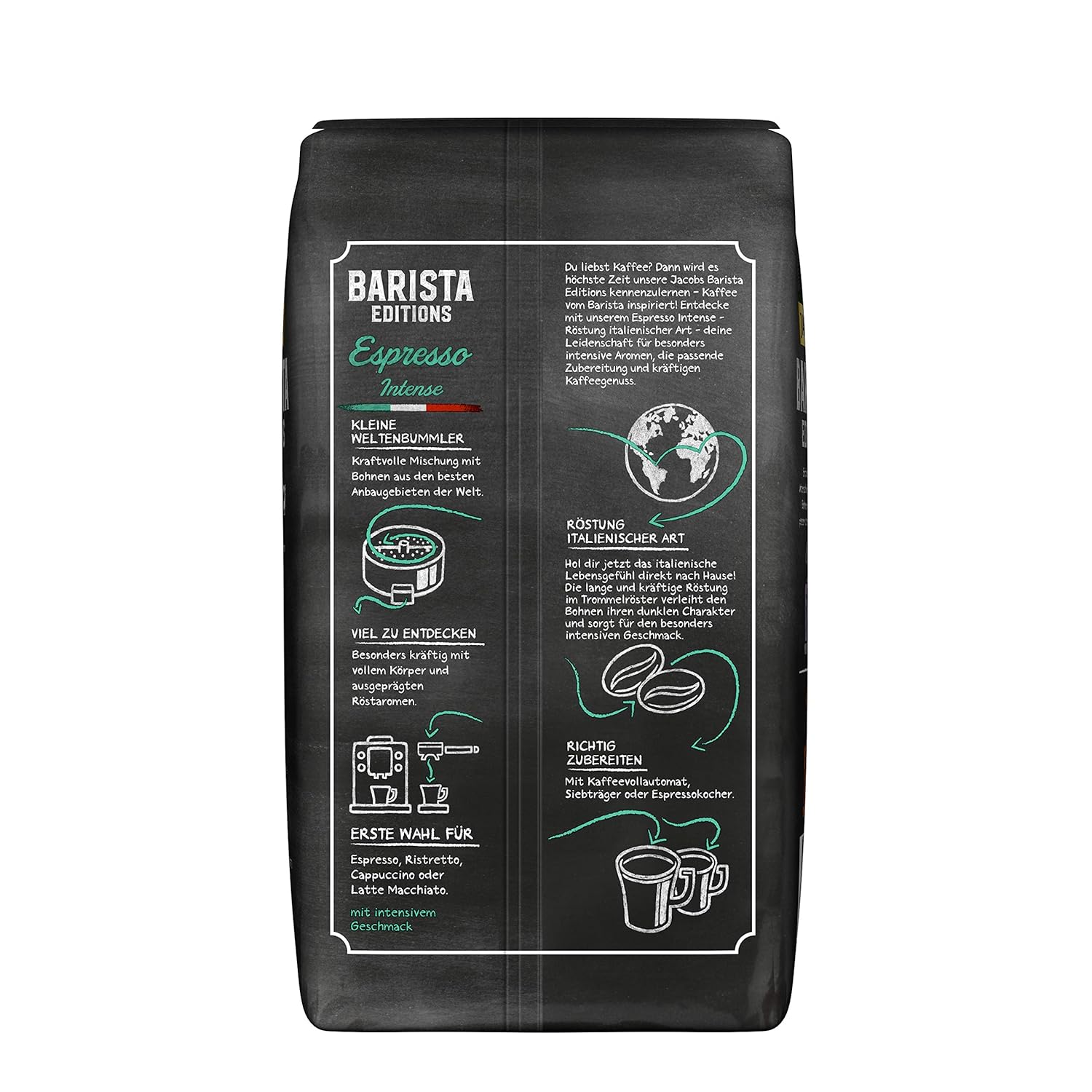 Jacobs Kaffeebohnen Barista Editions Espresso Bohnen Intense 1 Kg