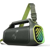 Soundcore Boom 2 Plus Portable Bluetooth Speaker by Anker, 140W, IPX7 | 2+2 Channel Audio, BassUp 2.0, 20H Playtime, Fast Charge, RGB Lights, Power Bank, Bluetooth 6.0, Camping and Beach Use(Green)