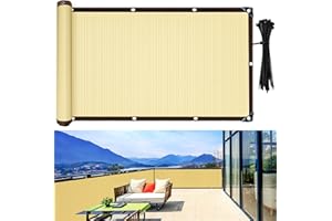 CYEELVES Sun Shade Cloth for Plants, Balcony Privacy Screen Cover, Garden Shade Cloth with Grommets, Sunblock Shade Cloth for Greenhouse Outdoor Patio Backyard Decor, Deck Fence Shade Cloth, Shade Net 10x3.4ft