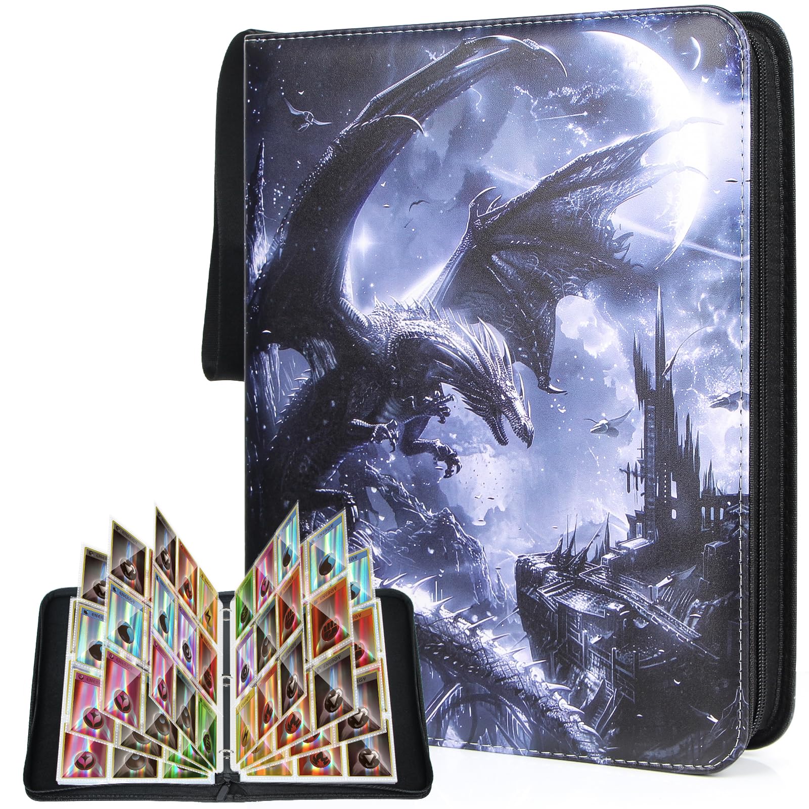 Raccoglitore Per Carte Collezionabili In PU – Capienza 900 Carte Con 40 Pagine Rimovibili, Per MTG E Card Game - 2