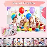 Diswoe Kids Camera 2 Inch 12MP 1080P Pink 32GB Card Available for Ages 3-12 view 3