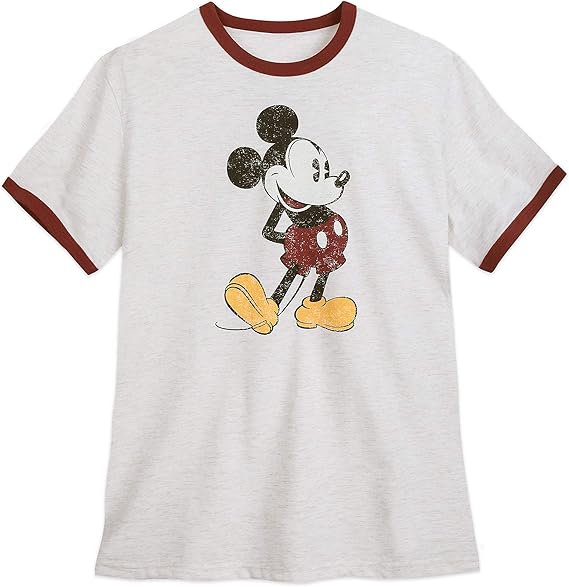 Amazon ディズニー ミッキーマウス クラシックリンガーtシャツ 男性用 オーツマルチ Us サイズ Mens M カラー マルチカラー Tシャツ カットソー 通販