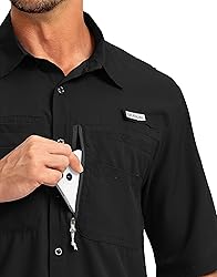 Men's Fishing Shirts with Zipper Pockets UPF