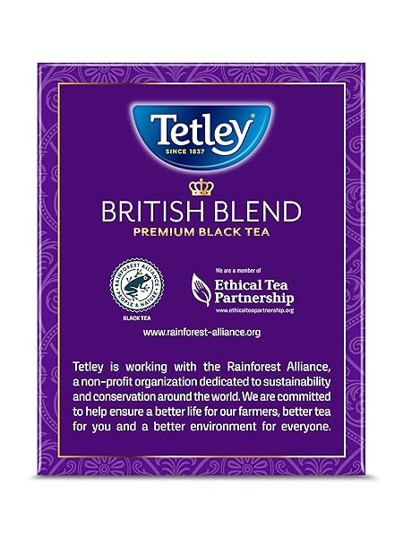 TETLEY BRITISH BLEND PREMIUM BLACK TEA, 320 TEA BAGS, RAINFOREST ALLIANCE CERTIFIED
