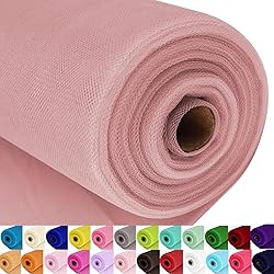 Dusty Rose Tulle Fabric Roll Spool Bolt