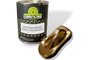 LiME LiNE Rootbeer Brown Candy Concentrate, Automotive Solvent Based Transparent Paint over Pearls, Metal Flake and Metallics (1 Pint)