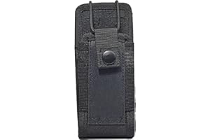 HYSHIKRA Universal Radio Molle Pouch, Heavy Duty Nylon Walke-Talkie Hostle Belt Pack MOLLE System Military for Baofeng Kenwood Yaesu Motorola Talkabout Walkie Talkie