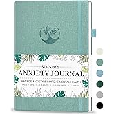 SIMSIMY Mental Health & Anxiety Journal, 91 Days Mood Tracker Journal for Mindfulness, Self Care & Stress Relief, Guided CBT Journal with Mental Health Coloring Book Pages & Dream Diary to Record, Wellness Gifts for Women Men