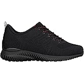 CALTO Men's Invisible Height Increasing Elevator Shoes - Black/Red Ultra Lightweight Sporty Sneakers - 2.6 Inches Taller - Q211 - Size 11 D(M) US