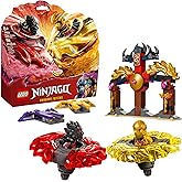 LEGO NINJAGO Dragon Spinjitzu Battle Pack - Spinning Blade Building Toy for Kids, Boys and Girls, Ages 6+ - with 2 Minifigure