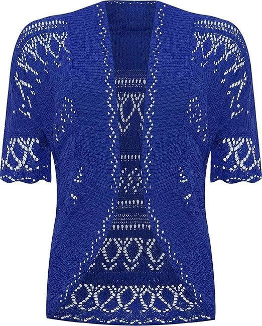 Ladies Knitted Bolero Crochet Cardigan Shrug